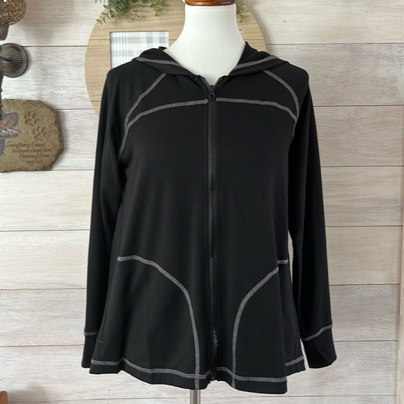 NWT DG Downtime Black Hooded Jacket XS - Picture 1 of 5